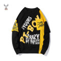 New style printed pullover sweat ras du cou custom mens crewneck sweatshirt